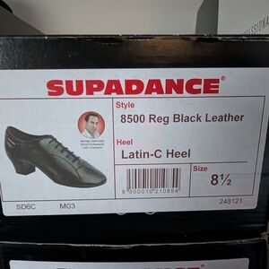 Black Leather Men's Dance Shoes